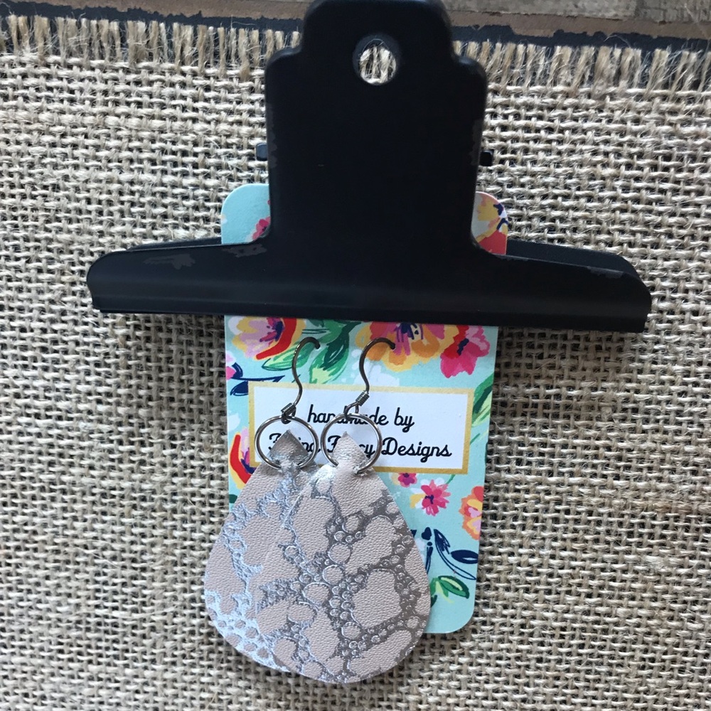 Leather Earrings NWT